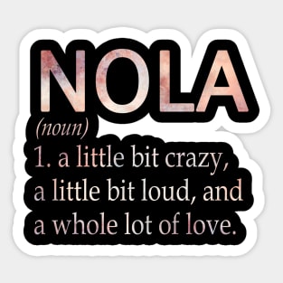 Nola Girl Name Definition Sticker